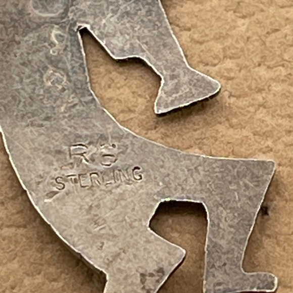 Sterling Silver Kokopelli Earrings Dangle 925 Dancer Feathers & Flute - Picture 8 of 14